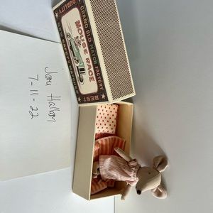 Maileg mice, box and bedding. New
